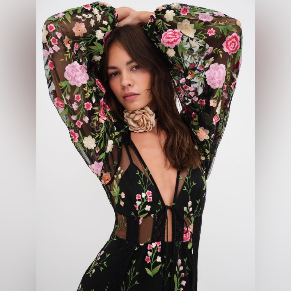 For Love and Lemons Luna Dress - M - Black